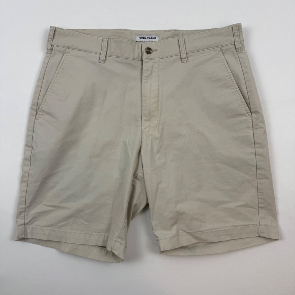 Peter Millar Crown Comfort Mens 32 Khaki Shorts Old Grandfather Golf Club NC